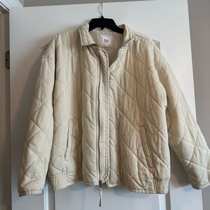 GAP Cream Quilted Jacket